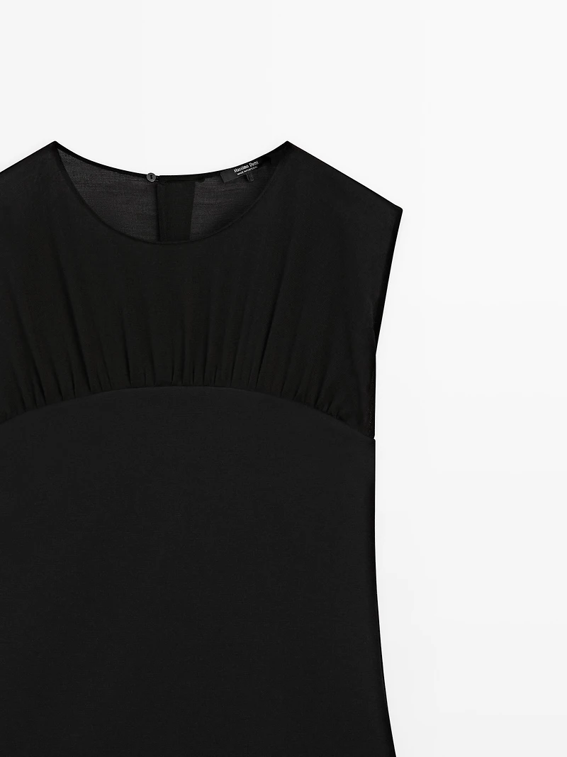 Robe midi deux pièces semi-transparente