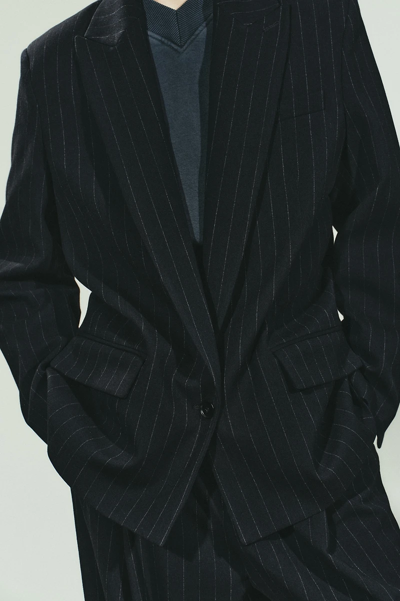 PINSTRIPE BLAZER WITH POCKETS