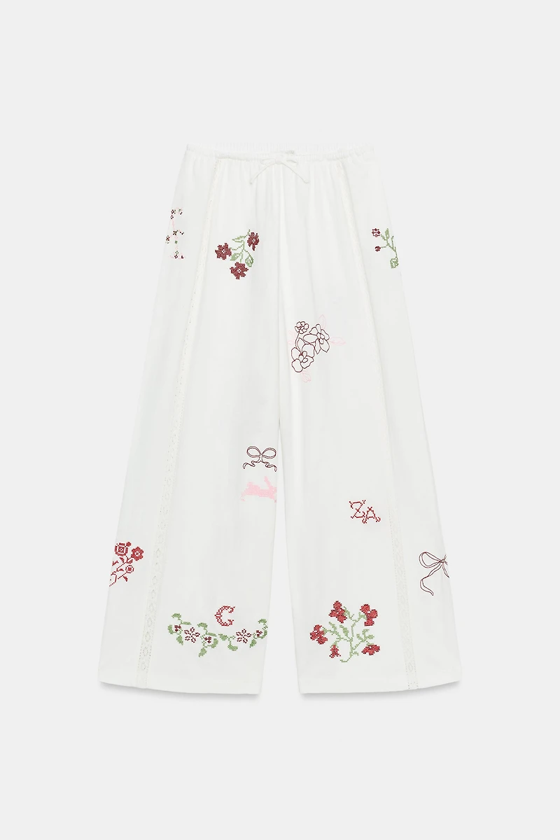 PANTALON LONG BRODÉ