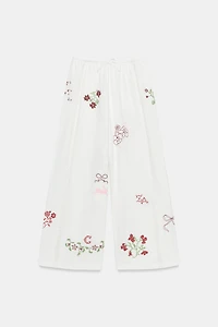 PANTALON LONG BRODÉ