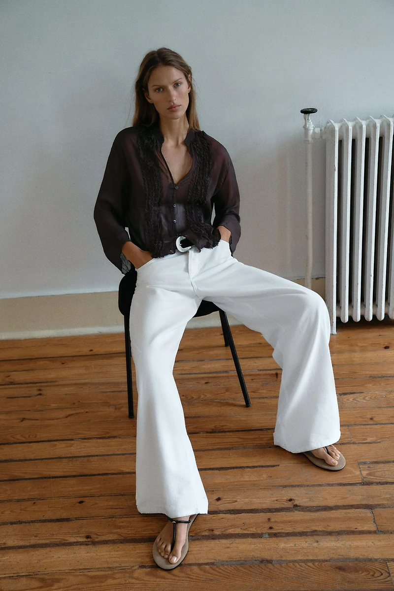 BLOUSE À VOLANTS