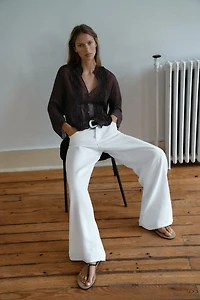 BLOUSE À VOLANTS