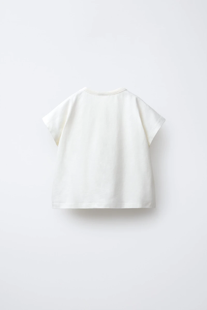 CROCHET FLORAL T-SHIRT