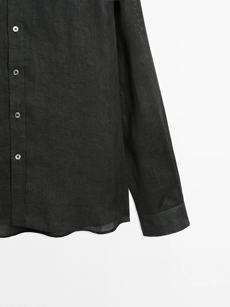 100% linen regular fit shirt