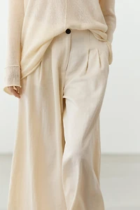 Wide-leg cropped pants
