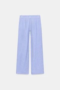 LINEN PANTS WITH PIPING
