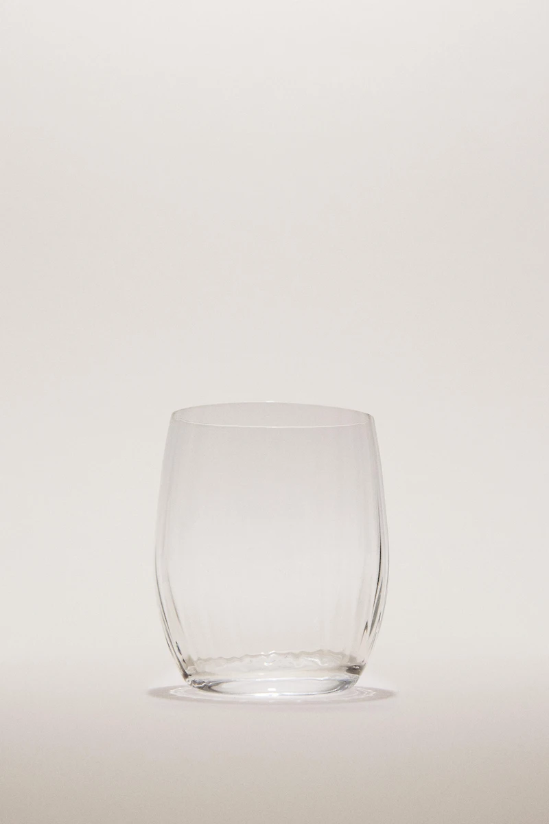 BOHEMIA CRYSTAL TUMBLER WITH LINES