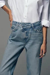 Z.09 STRAIGHT ANKLE HIGH WAIST CROSSOVER JEANS