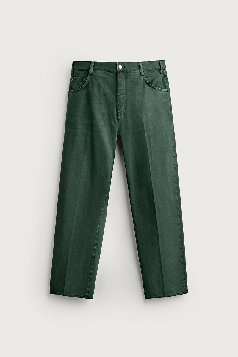 PRESSED CREASE RELAXED FIT JEANS