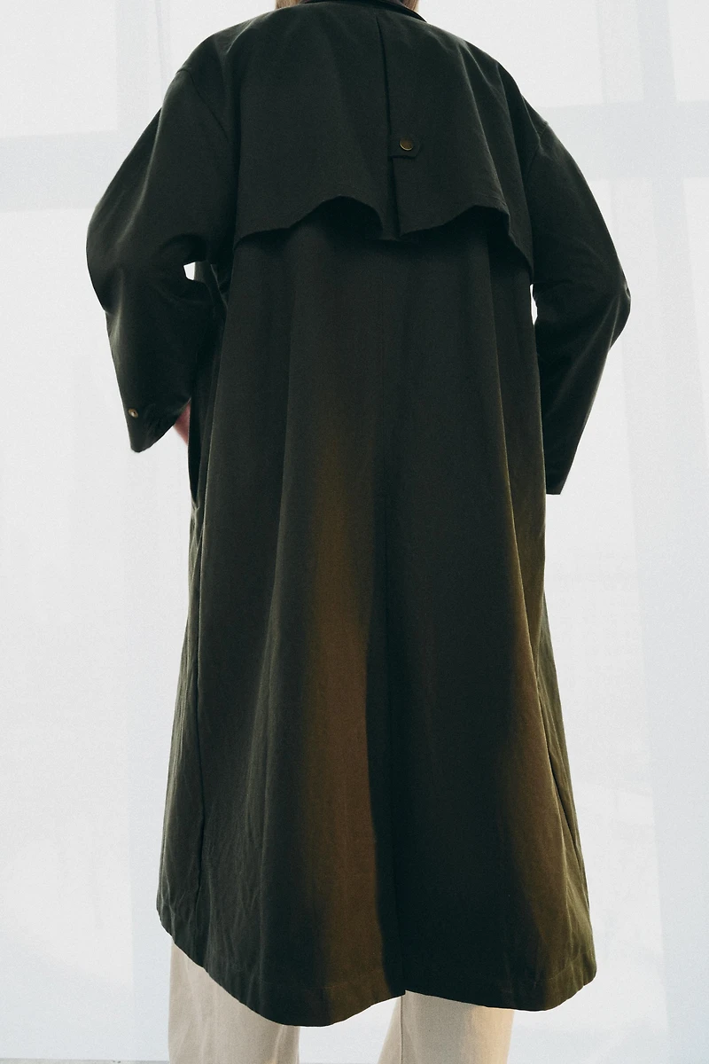 TRENCH COL CUIR CONTRASTANT ZW COLLECTION