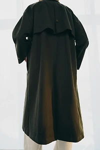 TRENCH COL CUIR CONTRASTANT ZW COLLECTION
