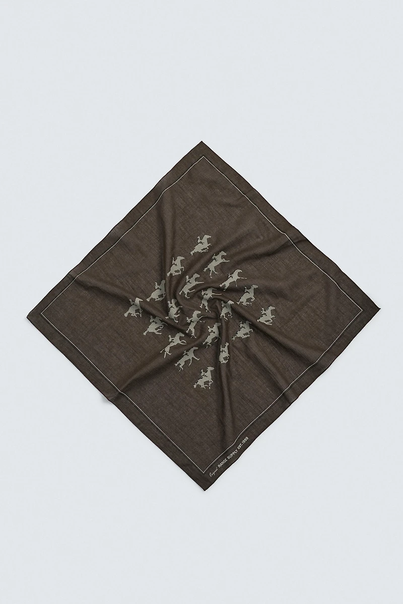 HORSE PRINT BANDANA