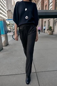 PLEATED WIDE LEG PANTS