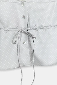 TOP SATINÉ EN DENTELLE