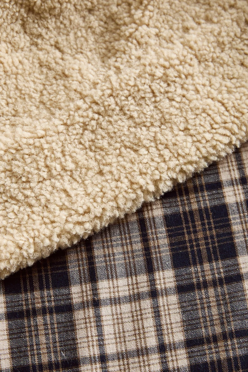 PLAID FOURRURE À CARREAUX