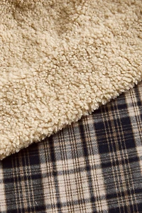 PLAID FOURRURE À CARREAUX