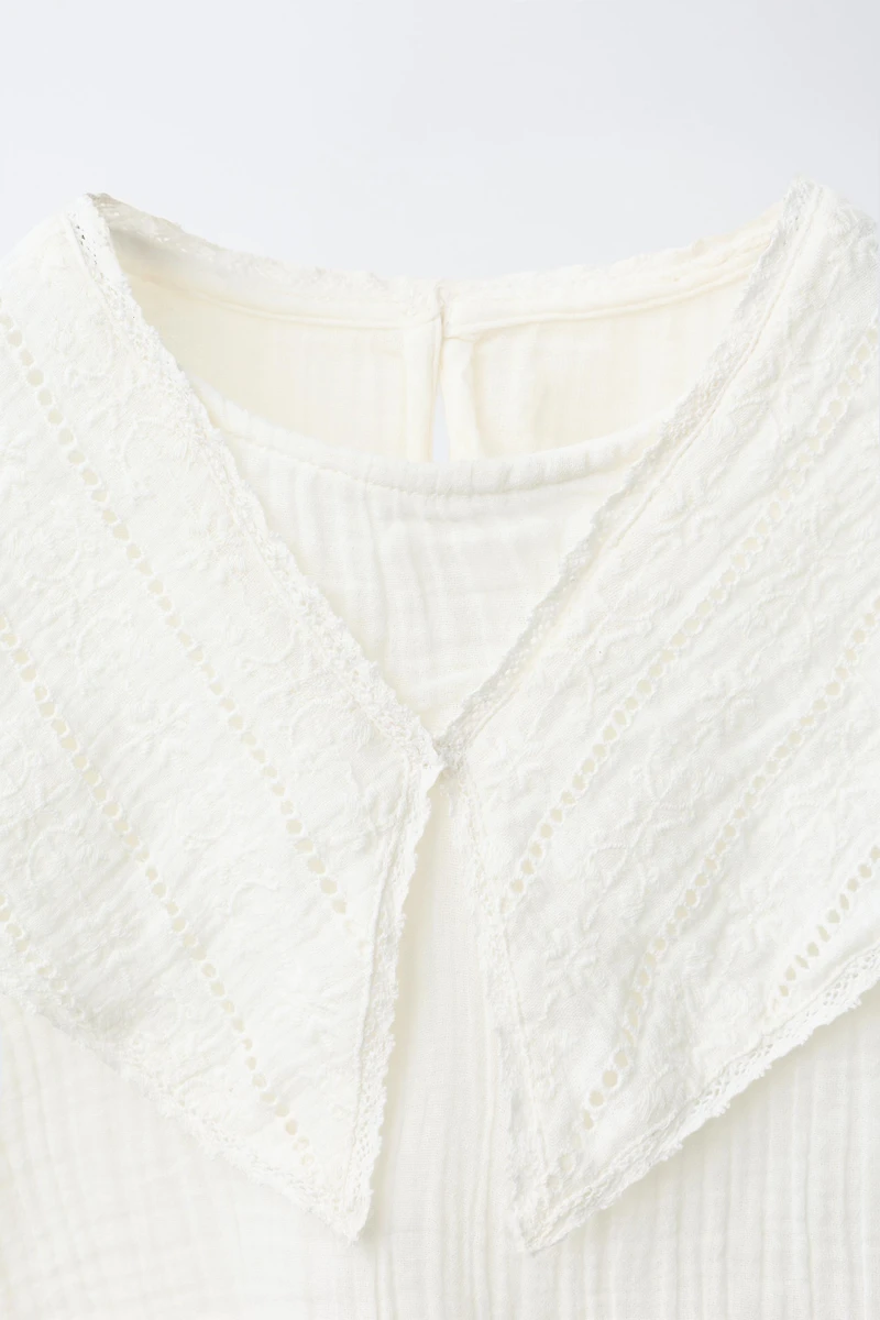 BLOUSE ROMANTIQUE TEXTURÉE