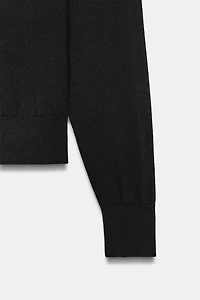 100% WOOL PLAIN KNIT JUMPER