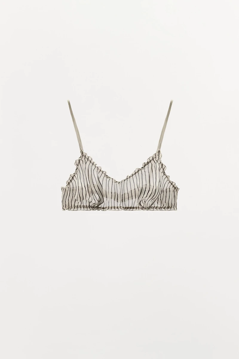 100% VISCOSE STRIPED PRINT BRA