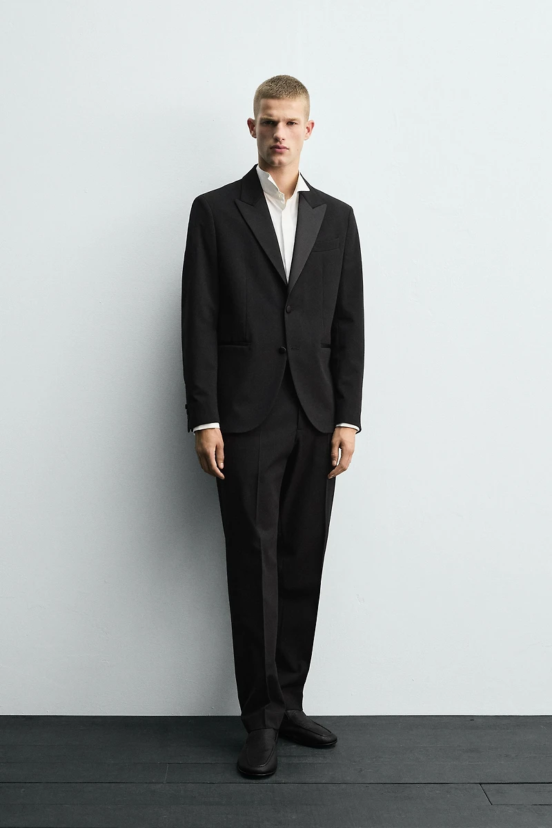 PANTALON DE COSTUME SMOKING AVEC LAINE