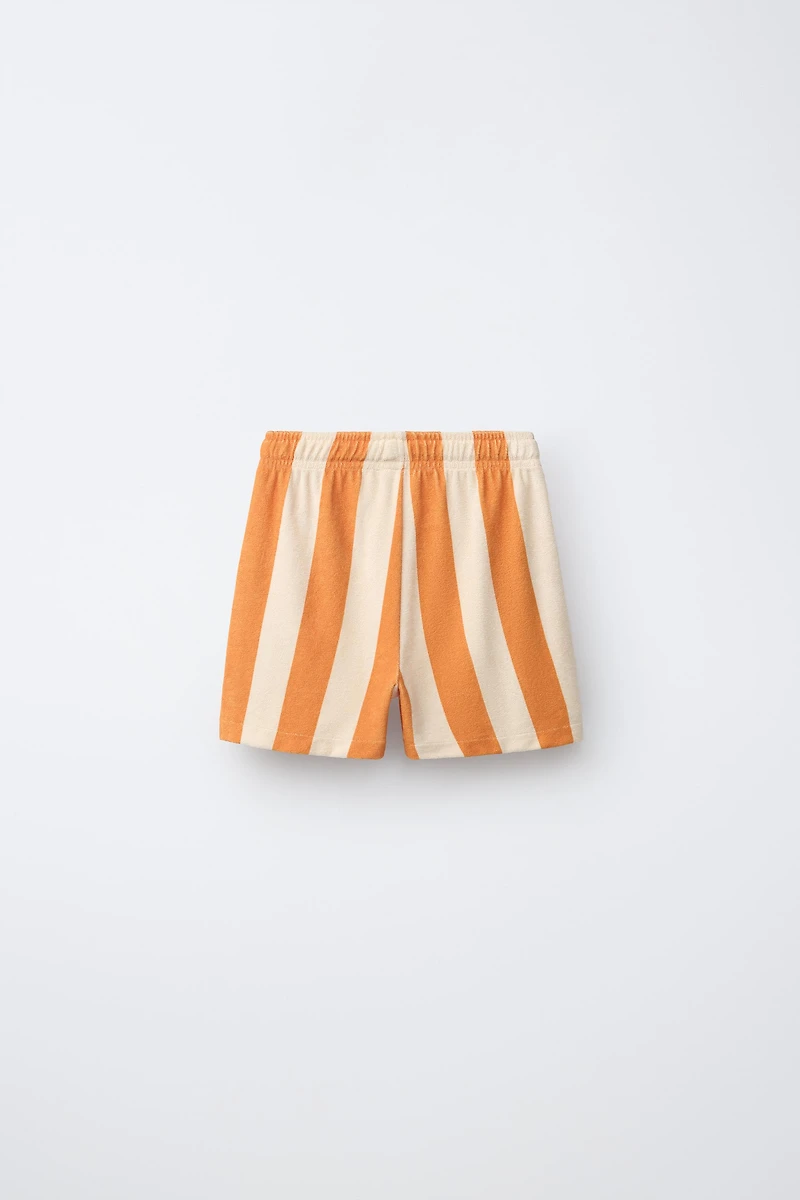 STRIPED TERRYCLOTH SHORTS