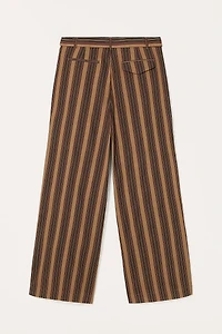 LIMITED EDITION STRIPED BELTED PANTS