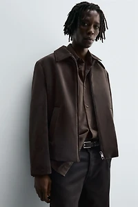 BLOUSON REGULAR FIT EN VELOURS