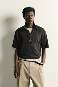 REGULAR FIT COTTON BLEND KNIT POLO