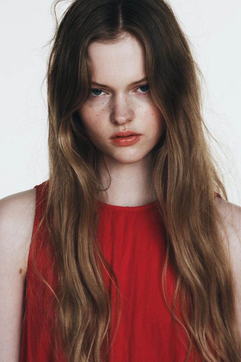 NYLON MIDI DRESS WITH TIES