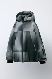 RECCO® SYSTEM SKI COLLECTION TIE DYE WATER RESISTANT AND WINDPROOF DETACHABLE HOODIE JACKET