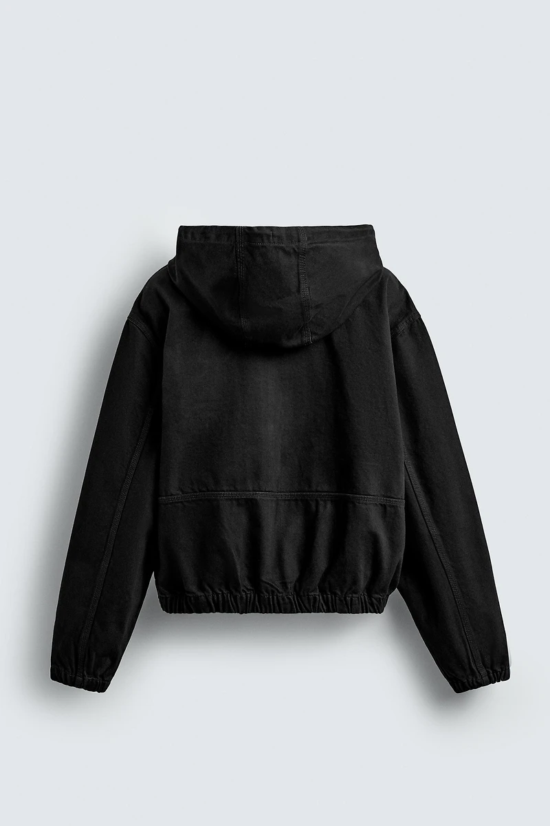 WASHED HOODED JACKET