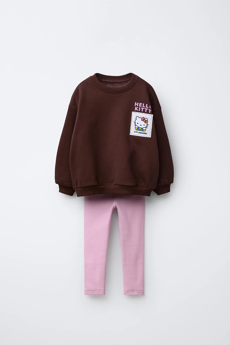 HELLO KITTY © SANRIO RIBBED SWEATSHIRT AND LEGGING SET