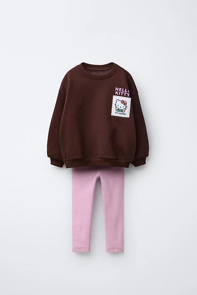 HELLO KITTY © SANRIO RIBBED SWEATSHIRT AND LEGGING SET