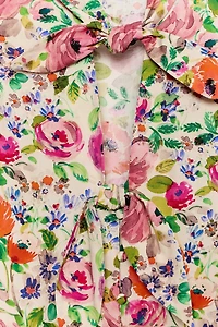 FLORAL BOW PRINT SHIRT
