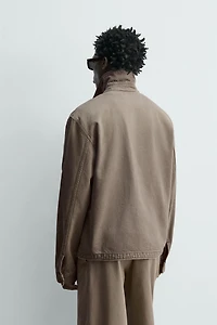 REGULAR FIT ZIP DENIM JACKET