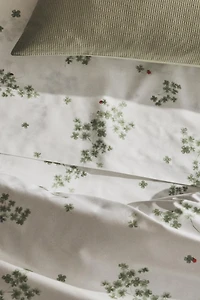 CLOVER AND LADYBUG COTTON FLAT SHEET