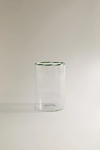 BOROSILICATE GLASS TUMBLER CANDY CANE CHRISTMAS