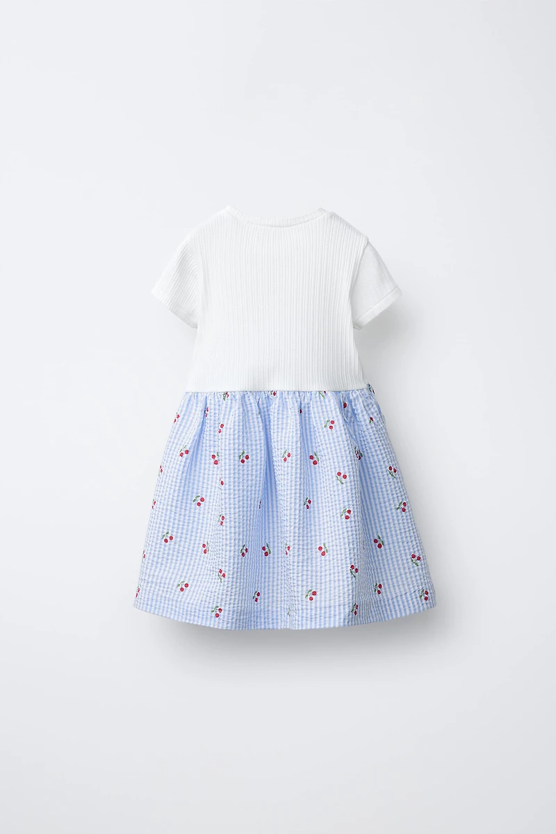 ROBE BIMATIÈRE SEERSUCKER IMPRIMÉE