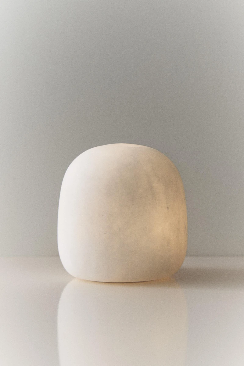 LAMPE DE TABLE ALBÂTRE SEMI-OVALE