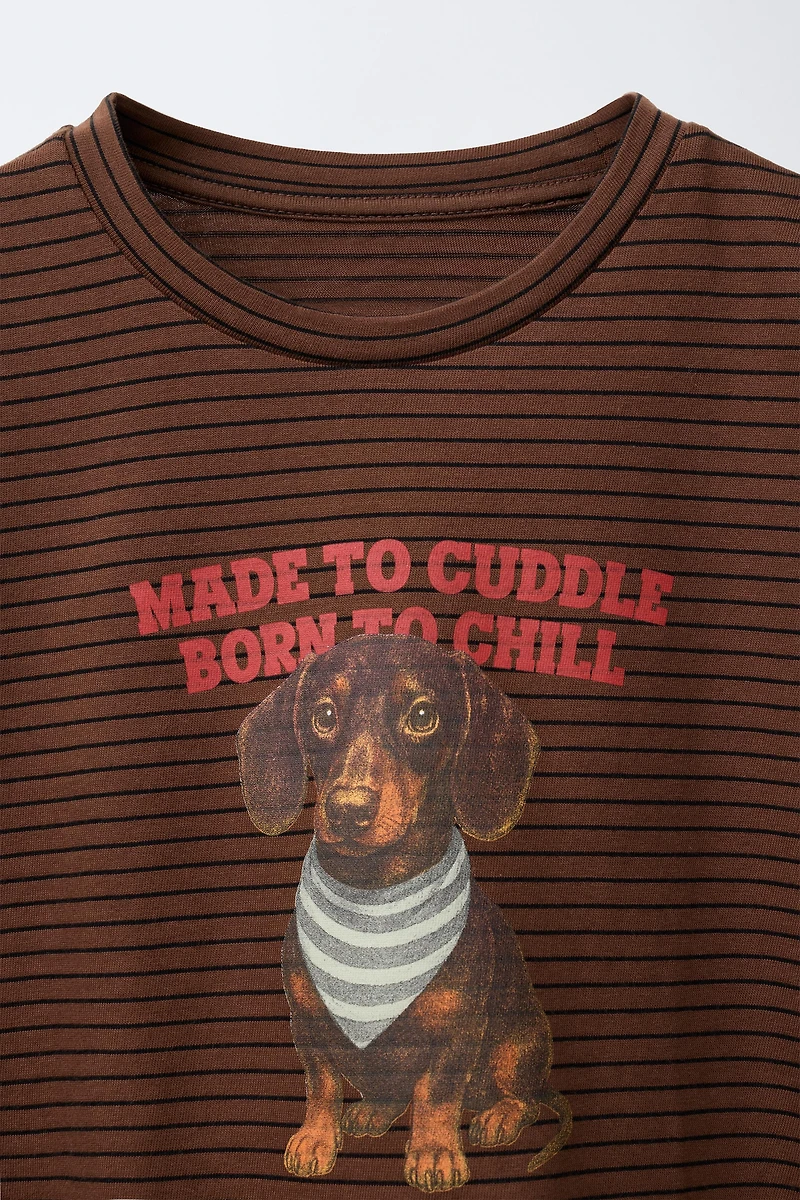 STRIPED DOG T-SHIRT