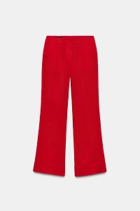 STRAIGHT LEG LINEN PANTS