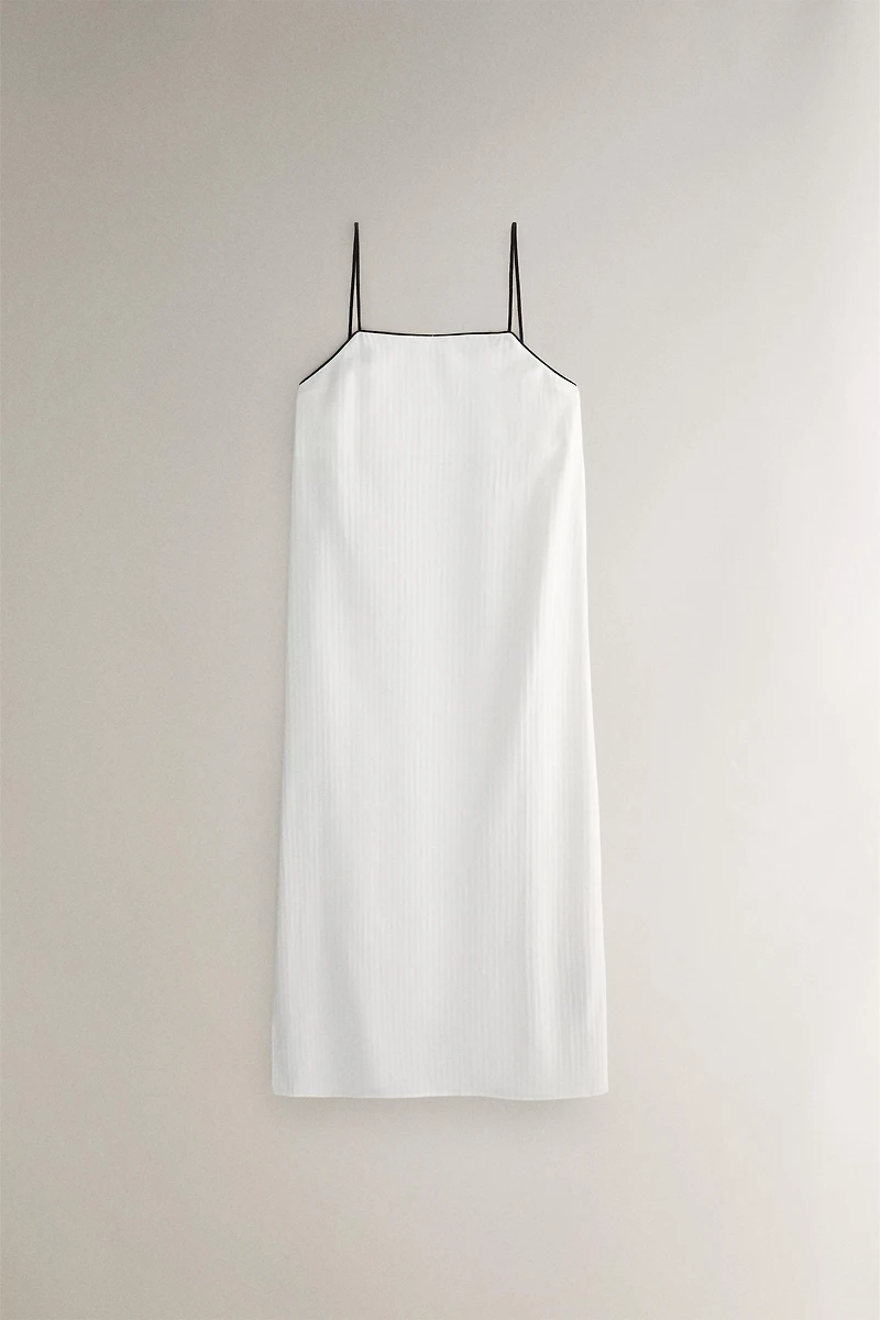 STRIPED JACQUARD NIGHTGOWN