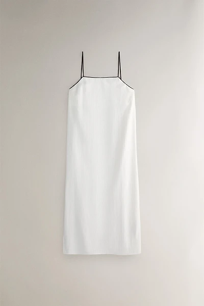 CHEMISE DE NUIT JACQUARD RAYURES