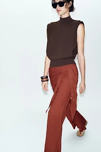 WIDE LEG SCARF PANTS
