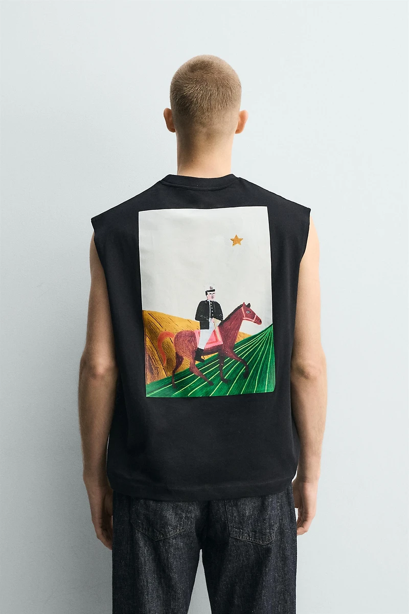 RELAXED FIT TANK TOP WITH CHECK GRAPHIC
