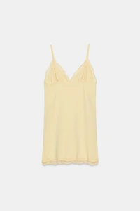 LACE STRAP MINI DRESS