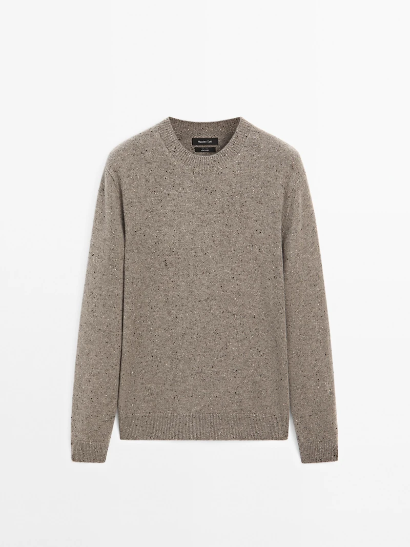 Pull en maille 100 % laine à col rond