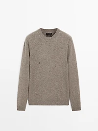 Pull en maille 100 % laine à col rond