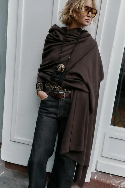 PLAIN FRAYED SCARF