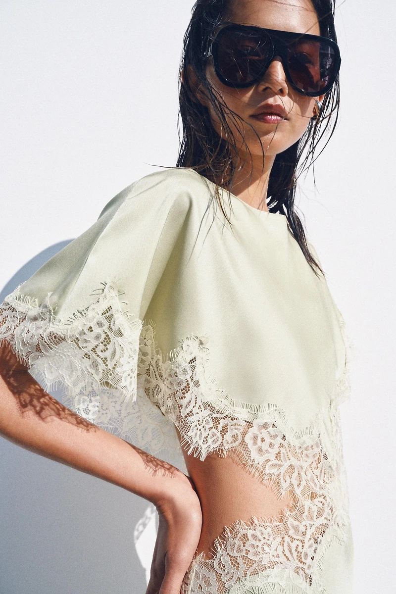 ZW COLLECTION CUT OUT LACE DRESS